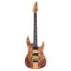 alder + poplar burl neck-through electric guitar, natural satin, incl. gigbag