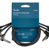 Fender - 990825011 - Blockchain 16" Patch Cable, 3-Pack, Angle/Angle