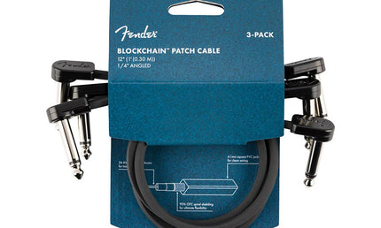 Blockchain 12" patch cable, 3-pack, angle/angle