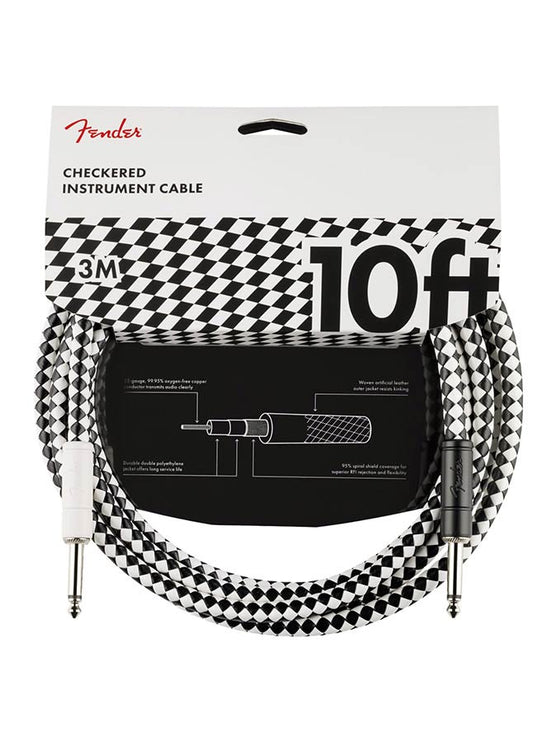 10' instrument cable, 10ft, checkerboard