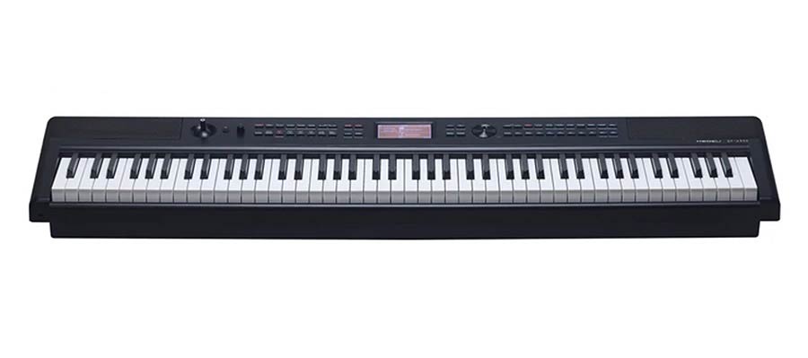 digital compact stage piano, 88 keys hammer action (GAC), with styles, 2 x 20 watt - black