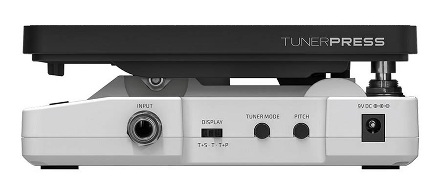 multifunctional tuner pedal TUNER PRESS, expression/volume pedal and chromatic/strobe tuner