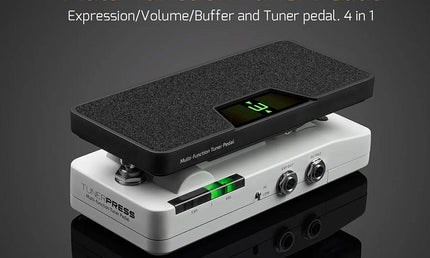 multifunctional tuner pedal TUNER PRESS, expression/volume pedal and chromatic/strobe tuner