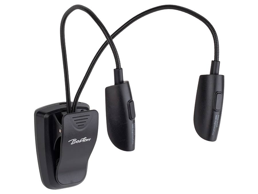 Boston - MSL-712 - Music Stand Light Fixture With 2x 6 Leds, With Adjustable Brightness, Rechargeable Battery