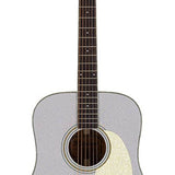 Richwood HSD-55-GS Heritage Series dreadnought akoestische westerngitaar zilver metallic