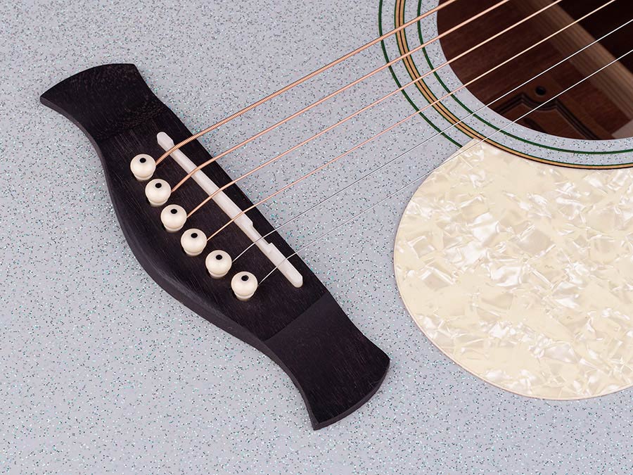 Richwood HSD-55-GS Heritage Series dreadnought akoestische westerngitaar zilver metallic