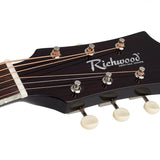 Richwood HSD-55-GS Heritage Series dreadnought akoestische westerngitaar zilver metallic
