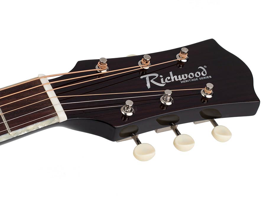 Richwood HSD-55-GS Heritage Series dreadnought akoestische westerngitaar zilver metallic
