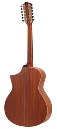 12-string auditorium guitar, solid spruce top, mahogany b&s, cutaway+EQ, amara ebony fb, gigbag