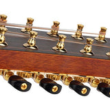 12-string auditorium guitar, solid spruce top, mahogany b&s, cutaway+EQ, amara ebony fb, gigbag