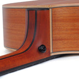 12-string auditorium guitar, solid spruce top, mahogany b&s, cutaway+EQ, amara ebony fb, gigbag