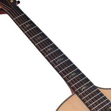 12-string auditorium guitar, solid spruce top, mahogany b&s, cutaway+EQ, amara ebony fb, gigbag