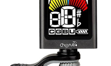 chromatic clip tuner 'Moai Tune', with multi color display, auto power on/off, Li-Po battery