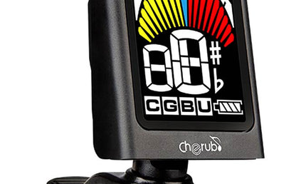 chromatic clip tuner 'Moai Tune', with multi color display, auto power on/off, Li-Po battery