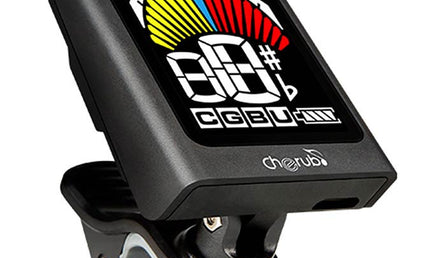 chromatic clip tuner 'Moai Tune', with multi color display, auto power on/off, Li-Po battery