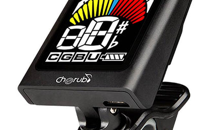 chromatic clip tuner 'Moai Tune', with multi color display, auto power on/off, Li-Po battery