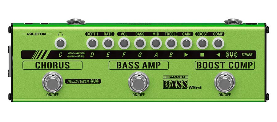 Valeton - MES-2 - effect strip DAPPER BASS MINI with tuner + compressor + EQ + chorus