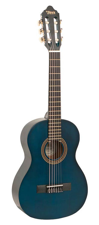 Valencia - VC202TBU - Classic Guitar 1/2 – Transparent Blue