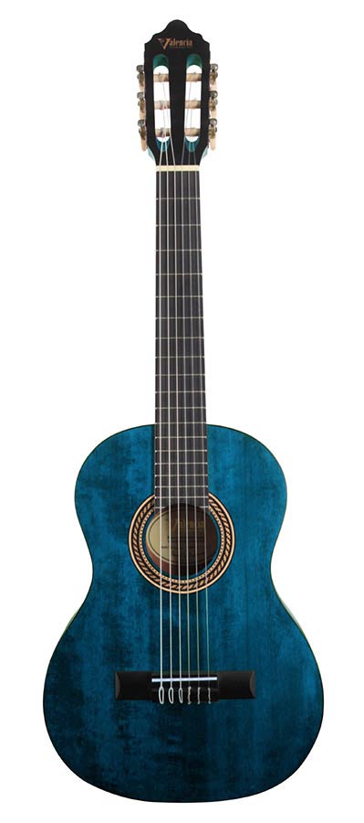 Valencia - VC202TBU - Classic Guitar 1/2 – Transparent Blue