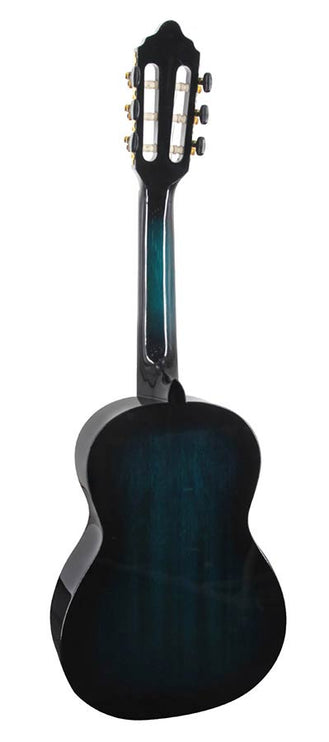 classic guitar 1/4, sitka spruce & nato, transparent blue satin