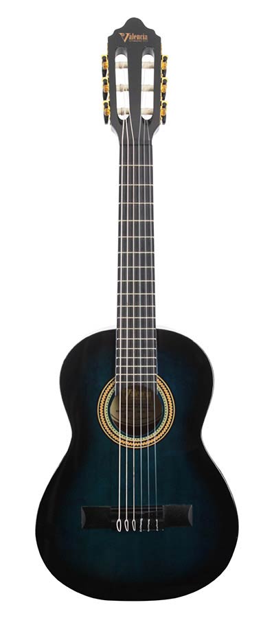 Valencia - VC201TBU - Classic Guitar 1/4 – Transparent Blue