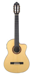 classic guitar 4/4, sitka spruce & mahogany, preamp and cutaway, natural satin