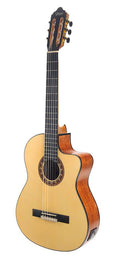 classic guitar 4/4, sitka spruce & mahogany, preamp and cutaway, natural satin