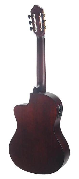 classic guitar 4/4, sitka spruce & mahogany, preamp and cutaway, antique sunburst satin