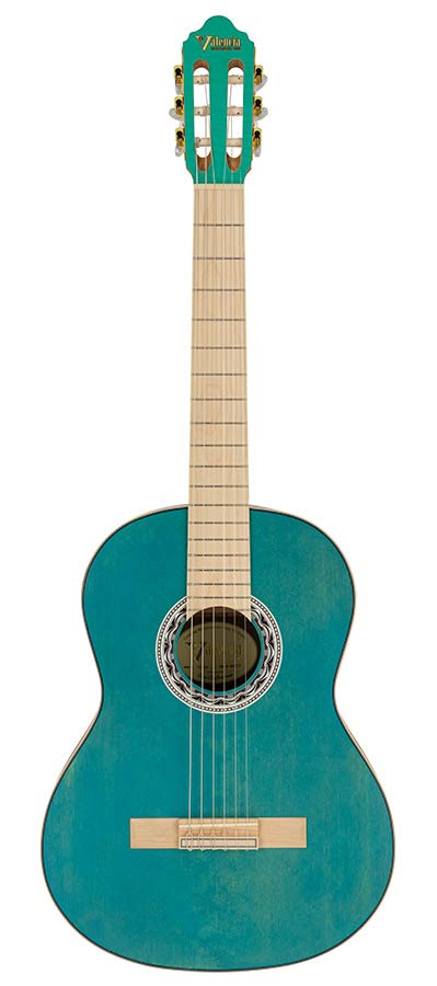 Valencia - VC354HAB - Classic Guitar With Hybrid Neck 4/4 – Aqua Blue