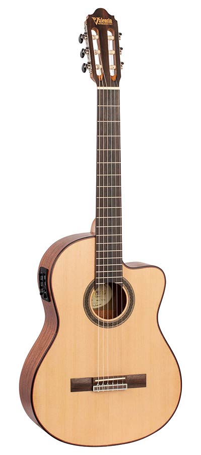 Valencia - VC704CE - Classic Guitar 4/4 – Cutaway, Natural