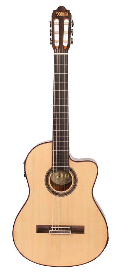 Valencia - VC704CE - Classic Guitar 4/4 – Cutaway, Natural
