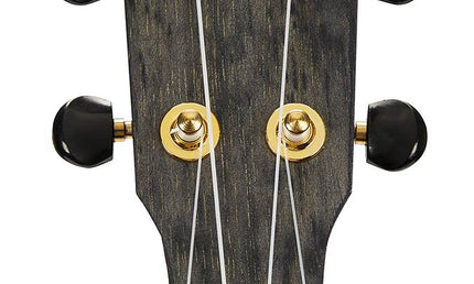 soprano ukulele, transparent black, with bag