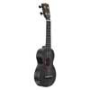 soprano ukulele, transparent black, with bag