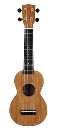 soprano ukulele, transparent brown, with bag