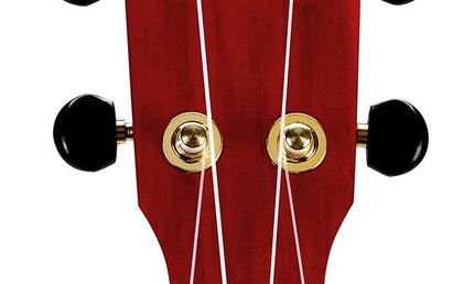 soprano ukulele, transparent red, with bag