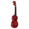 soprano ukulele, transparent red, with bag