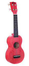 soprano ukulele, coral pink, with bag