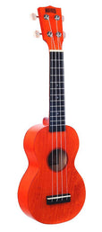 soprano ukulele, orange sunset, with bag