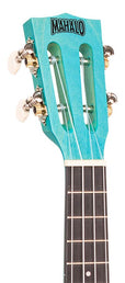 concert ukulele, aqua blue, with bag