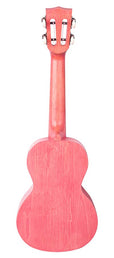 concert ukulele, coral pink, with bag