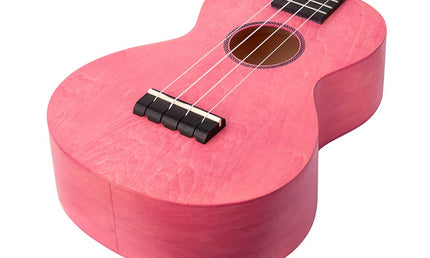 concert ukulele, coral pink, with bag