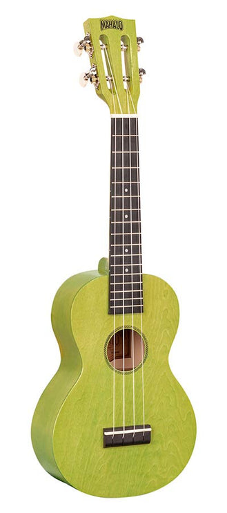 concert ukulele, sea green, with bag