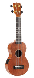 soprano ukulele, 1V+1T (MVT2), transparent brown, with bag