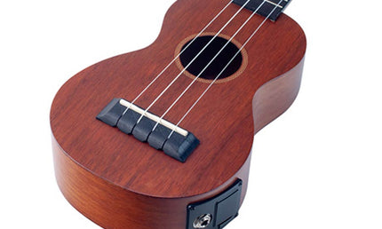 soprano ukulele, 1V+1T (MVT2), transparent brown, with bag