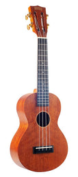 concert ukulele, transparent brown, with bag