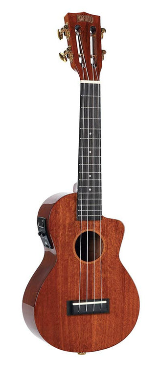 concert ukulele, cutaway, 1V+1T (B-Band), vintage natural, with padded bag & strap