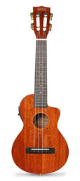 concert ukulele, cutaway, 1V+1T (B-Band), vintage natural, with padded bag & strap