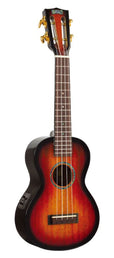 concert ukulele, 1V+1T (MVT2), 3 tone sunburst, with padded bag & strap