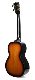 baritone ukulele, 3 tone sunburst, with padded bag & strap