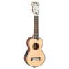 solid top soprano ukulele, with MEQ2 9v preamp, natural, with bag